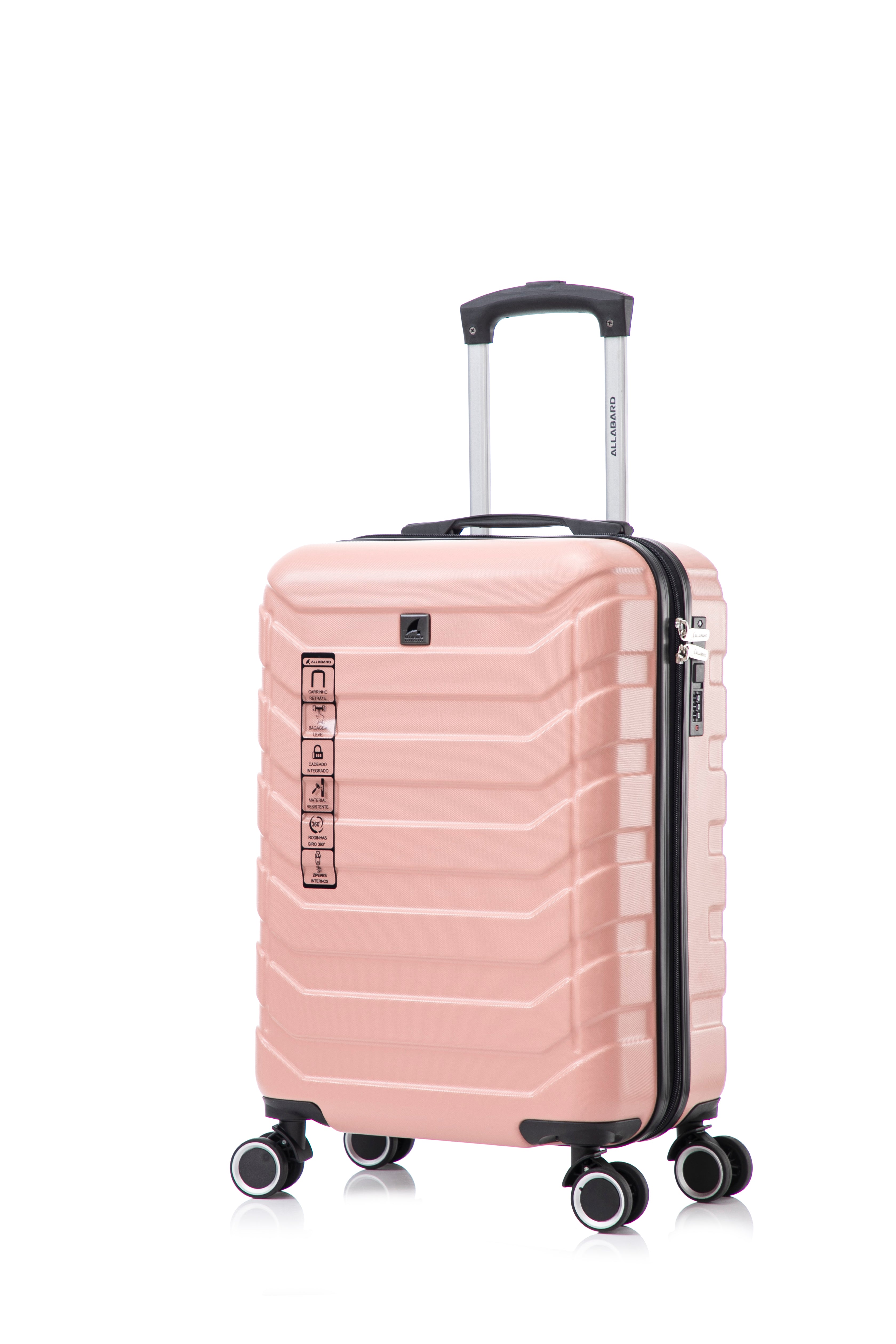 Mala de Bordo 8kg P015 Rosa/Rose - Casco ABS Premium